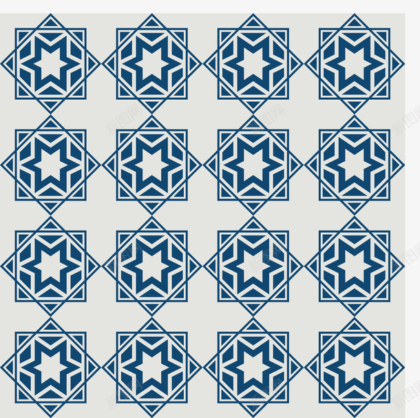 蓝白色瓷砖纹路卡通风格png免抠素材_88icon https://88icon.com 卡通摩洛哥 摩洛哥 摩洛哥特色 摩洛哥风情 瓷砖纹路 风情