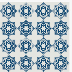 摩洛哥蓝白色瓷砖纹路卡通风格高清图片