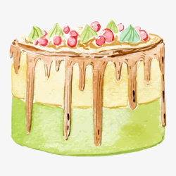 卡通蛋糕甜点卡通简约美食面包甜点蛋糕家常菜高清图片