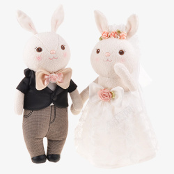 可爱兔子娃娃婚礼素材