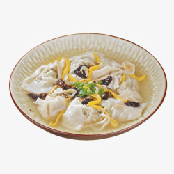 清汤产品实物料理馄饨高清图片