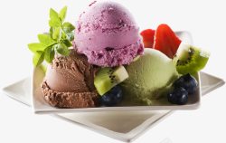 味的巧克力图片三色冰淇淋高清图片