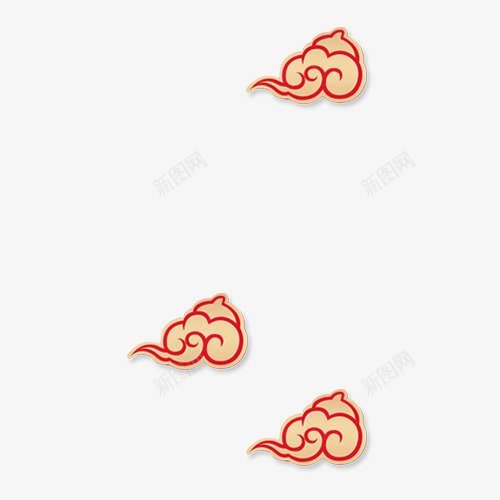 金色中国风漂浮祥云png免抠素材_88icon https://88icon.com 云彩 云朵 古典云朵 新年 新春 春节 漂浮云朵 祥云
