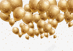 美丽的气球儿童节金色大群气球高清图片