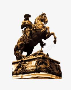欧式人物骑马雕像素材