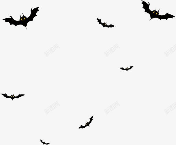 飞翔的蝙蝠万圣节png免抠素材_88icon https://88icon.com 卡通 手绘 狂欢