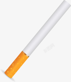 白色香烟卡通风格矢量图素材