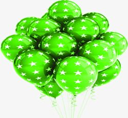 绿色气球圣诞模板素材