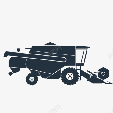 农用拖拉机手绘卡通农机配件图标图标