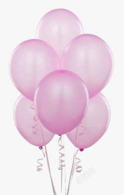 粉红色的质感气球素材