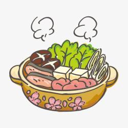 吃货节促销海报卡通美食火锅高清图片