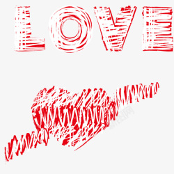 涂鸦字母喜欢爱情字体高清图片
