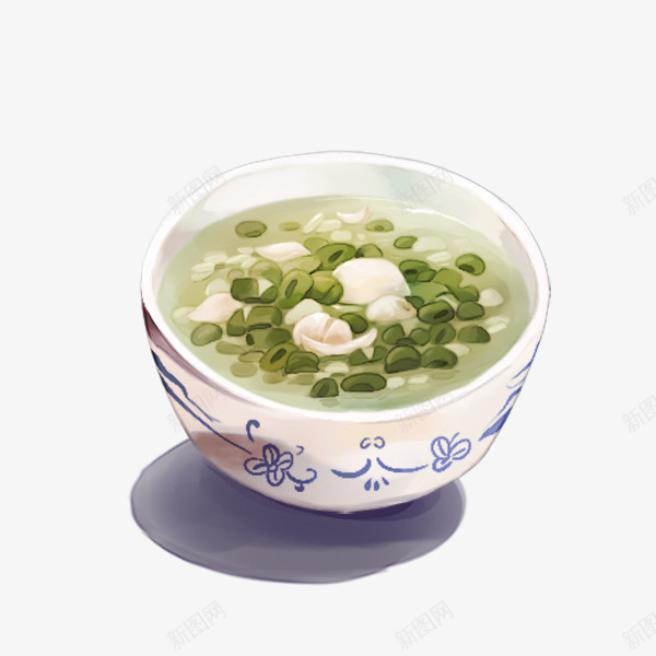 手绘卡通一碗绿豆粥png免抠素材_88icon https://88icon.com 一碗绿豆粥 包装设计 卡通 夏季主题 手绘 粥 避暑
