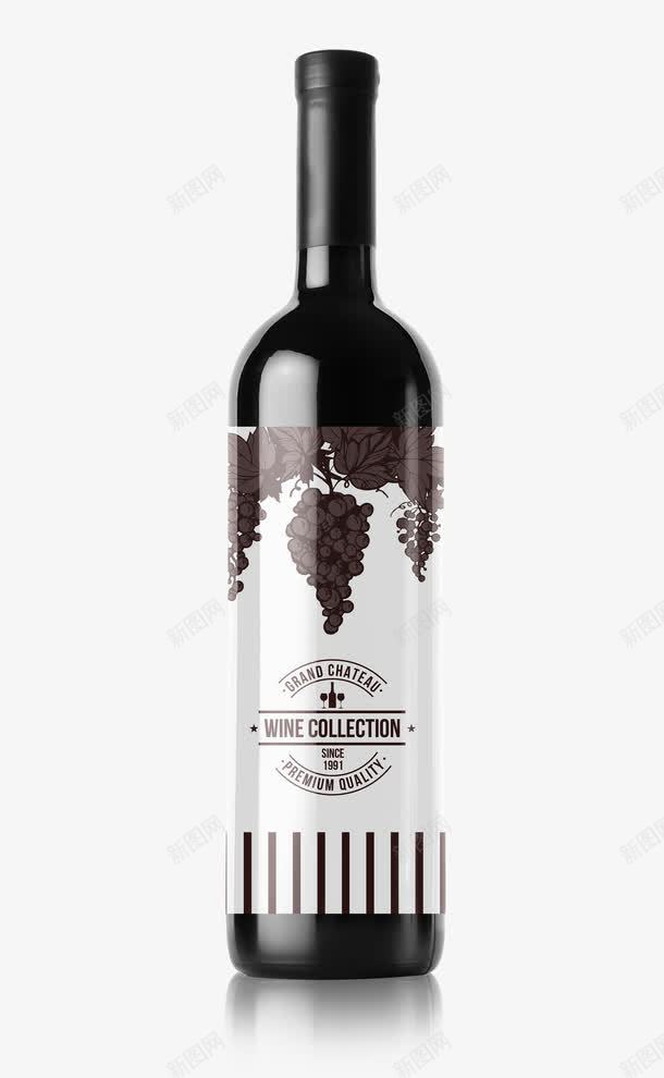 红酒瓶子包装png免抠素材_88icon https://88icon.com 写实 包装 瓶贴 红酒包装 红酒瓶 设计 酒瓶