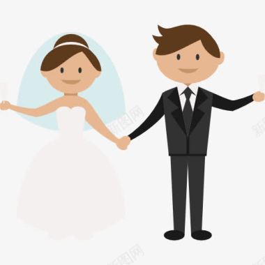 夫妻夫妇婚礼图标图标
