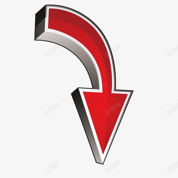 直降箭头渐变立体矢量图ai免抠素材_88icon https://88icon.com 渐变 直降 直降箭头 立体 箭头 箭头矢量 矢量图