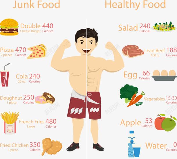 营养蔬菜美食图表png免抠素材_88icon https://88icon.com 人物 卡通男人 男人 美食图表 肌肉 营养蔬菜