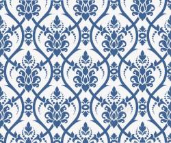欧式复古蓝色花纹墙布素材