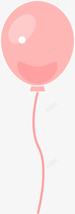 一个气球儿童节粉色纯色气球高清图片