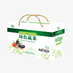 产品纸箱绿色蔬菜包装礼盒高清图片