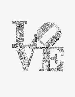 LOVE英文字体素材