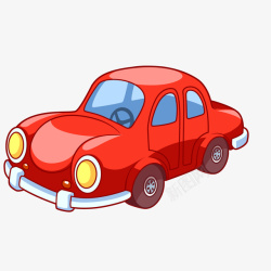 红色小汽车卡通红色小汽车矢量图高清图片