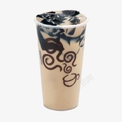 仙草冷饮塑料杯仙草奶茶高清图片