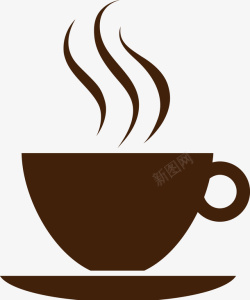 香喷喷咖啡一杯热咖啡手绘高清图片