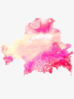 粉色笔刷水彩画高清图片