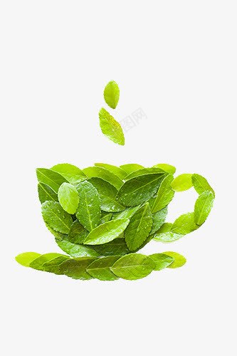 茶叶茶杯png免抠素材_88icon https://88icon.com 绿色嫩叶 茶叶 茶杯 茶水