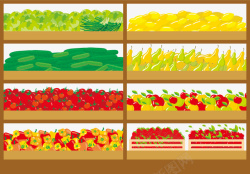 多米小清新多彩蔬菜矢量图高清图片