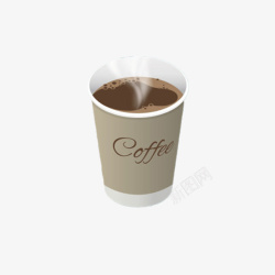 卡通字母奶茶咖啡纸杯素材