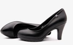 黑色春季商务女士皮鞋素材