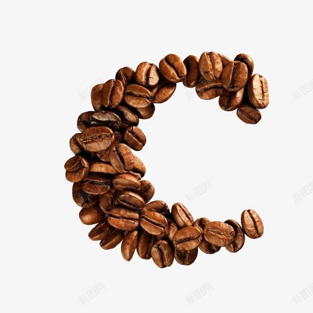 咖啡豆字母png免抠素材_88icon https://88icon.com 咖啡豆字母