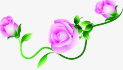 粉色玫瑰缤纷春天花朵装饰素材