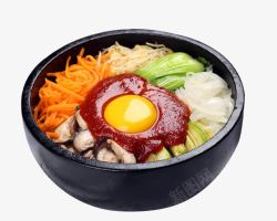 韩国料理菜谱石锅拌饭高清图片