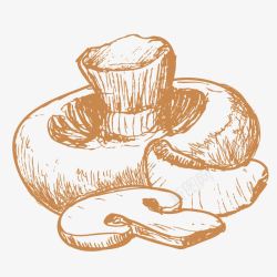香菇炖鸡面手绘香菇食材矢量图高清图片