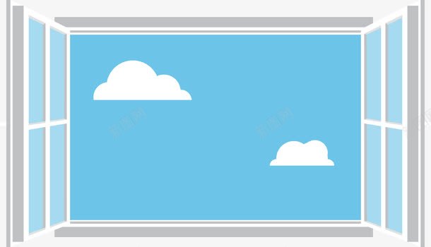 适量卡通窗户和蓝天白云png免抠素材_88icon https://88icon.com 卡通窗户 外开式窗户 格子窗户 玻璃窗 白云 窗外 窗子 窗户 蓝天 门窗