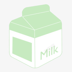 蒸汽波风格手绘牛奶包装盒素材
