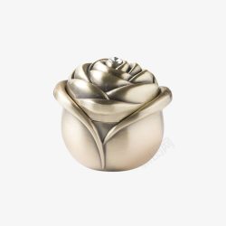 戒指收纳托盘金属创意玫瑰花求婚戒指盒高清图片