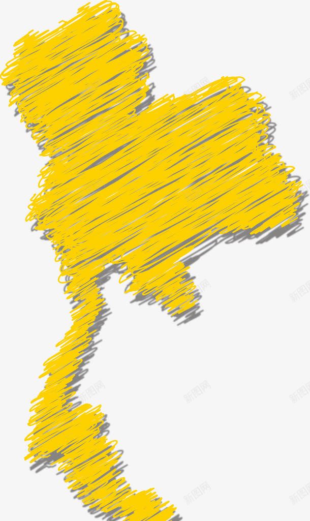 线条手绘泰国地图png免抠素材_88icon https://88icon.com 手绘 旅游 旅行 泰国 清新 线条 黄色