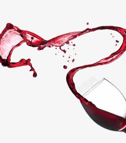 酒红色木纹背景喷洒的红酒高清图片