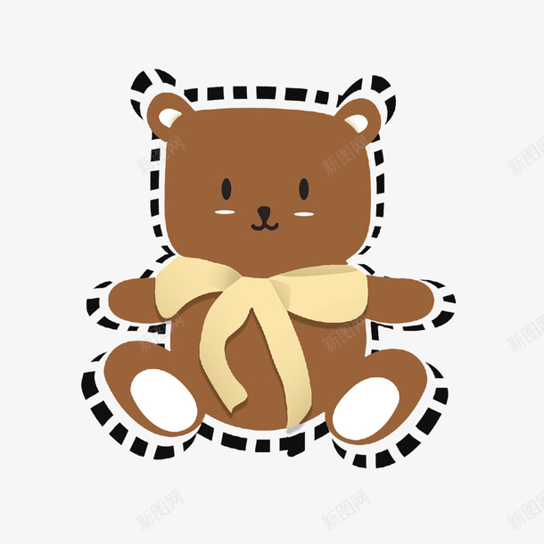 卡通手绘棕色的小熊png免抠素材_88icon https://88icon.com 创意 动漫动画 动物 卡通手绘 棕色的小熊 简约