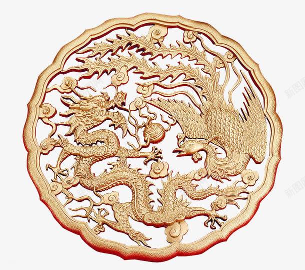 龙凤团纹图案png免抠素材_88icon https://88icon.com 团纹 底纹 质感 金属色 龙凤 龙凤图腾 龙凤底纹