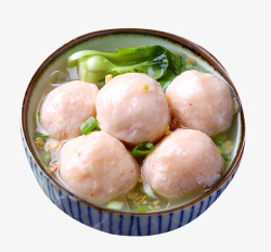 青菜海鲜丸子汤素材