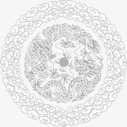 中华文化圆形边框素材