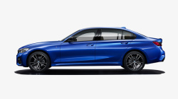 宝马BMW3系豪车蓝色素材