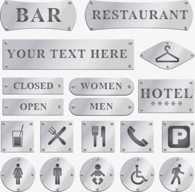 金属拉丝酒店百货等公共区域用标牌图标图标