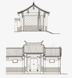 门院古代建筑高清图片