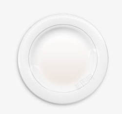 圆形白色干净盘子素材